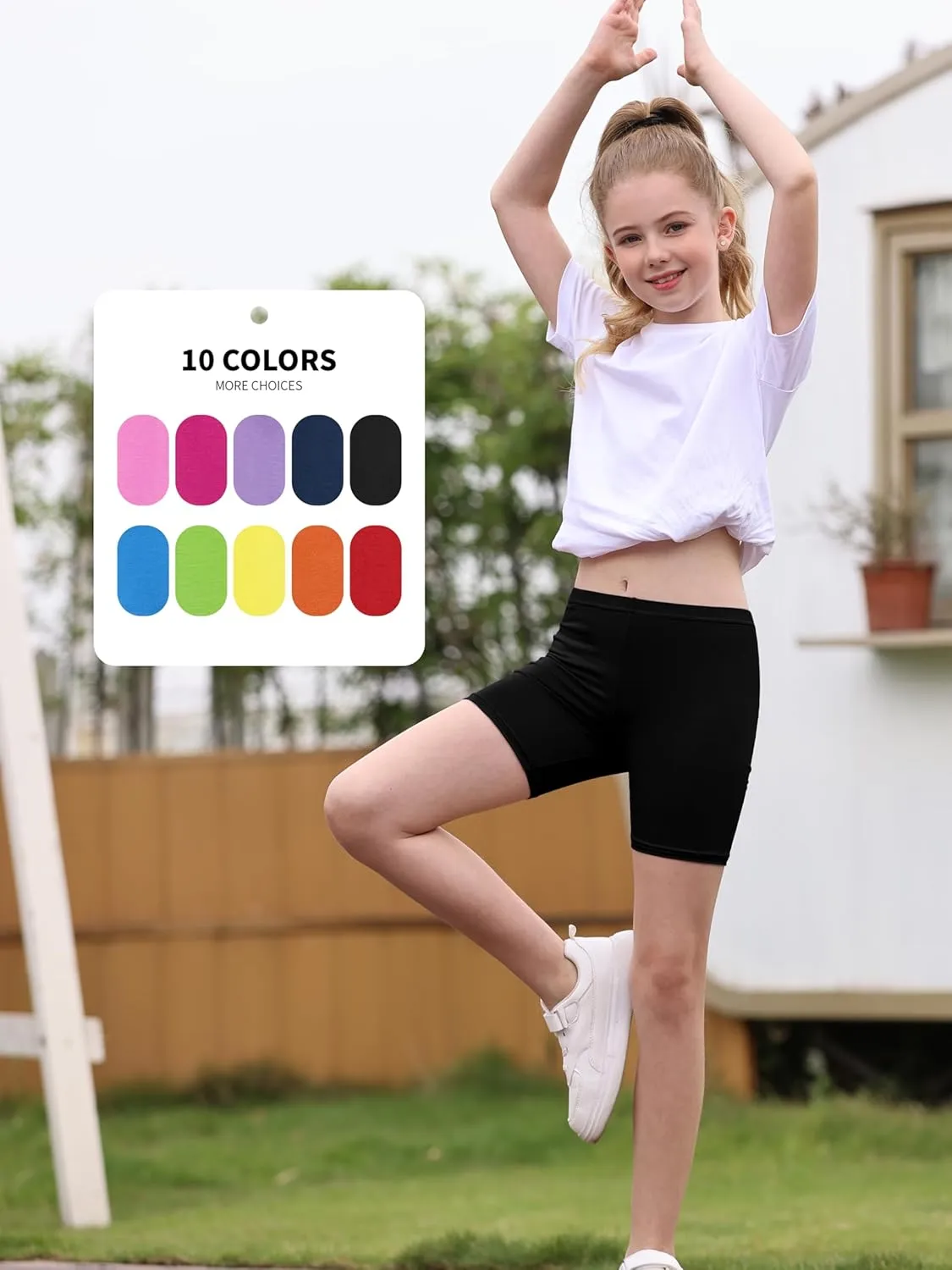 10 Pack Girls Dance Shorts Cartwheel Toddler Biker Under Dress Multi-Color Kids Bike Shorts Girls Clothes