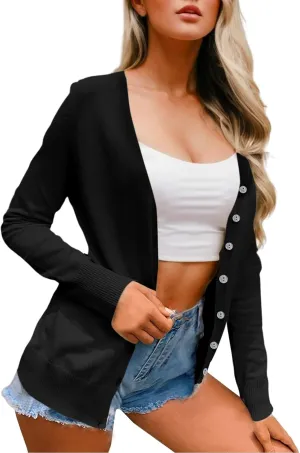 2023 Womens Cardigan Sweater 2023 Fall Winter Long Sleeve Open Front Cardigans Trendy Casual Lightweight Soft Knit Outerwear
