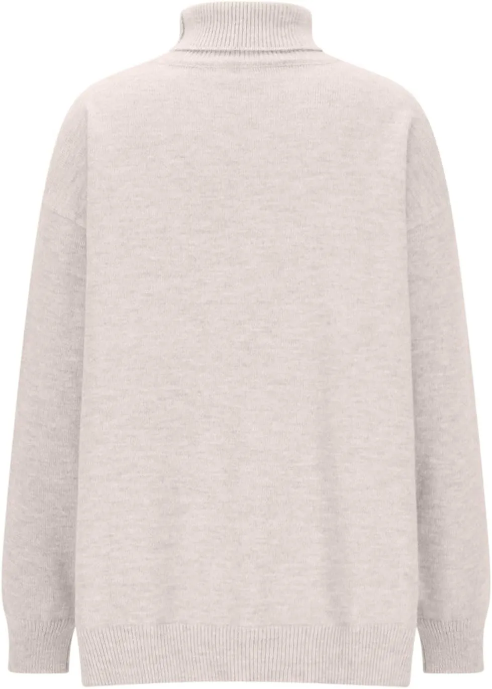 Akklian Women's Oversized Turtleneck Long Sleeve Casual Pullover Soft Knit Tunic Sweater Trendy Crochet Loose Fit Jumper Tops