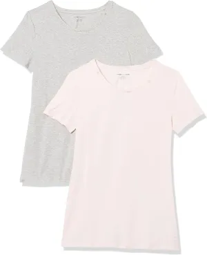 Amazon Essentials Women's Classic-Fit Short-Sleeve Crewneck T-Shirt, Multipacks