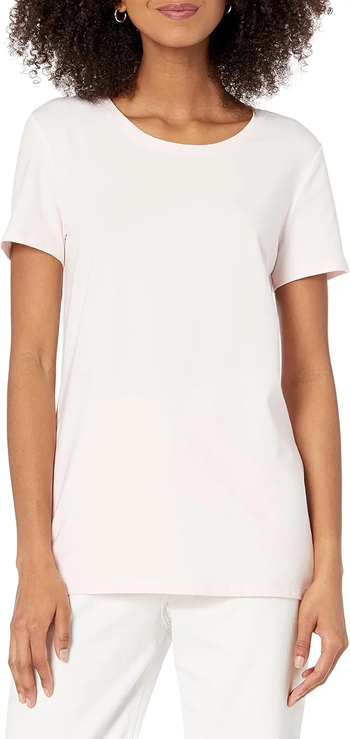 Amazon Essentials Women's Classic-Fit Short-Sleeve Crewneck T-Shirt, Multipacks
