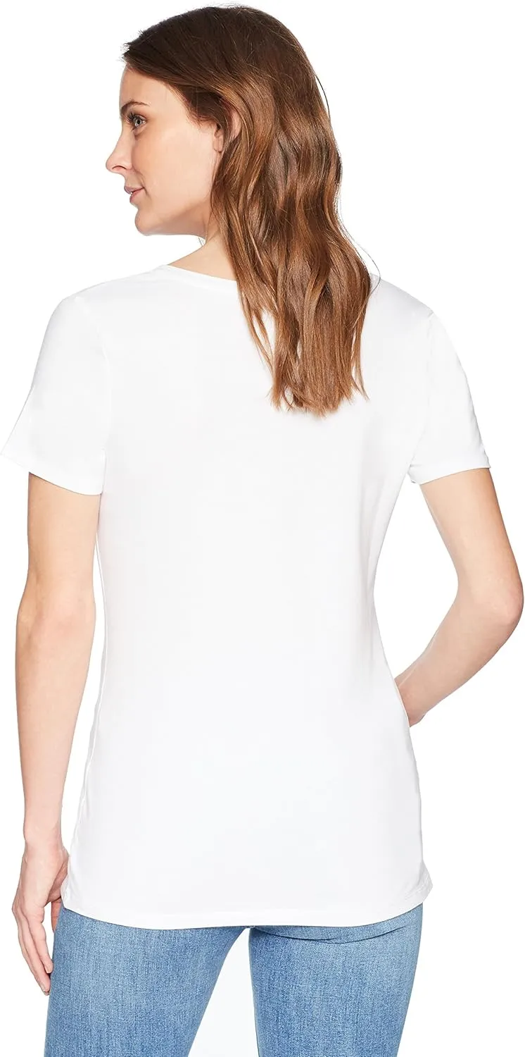 Amazon Essentials Women's Classic-Fit Short-Sleeve V-Neck T-Shirt, Multipacks