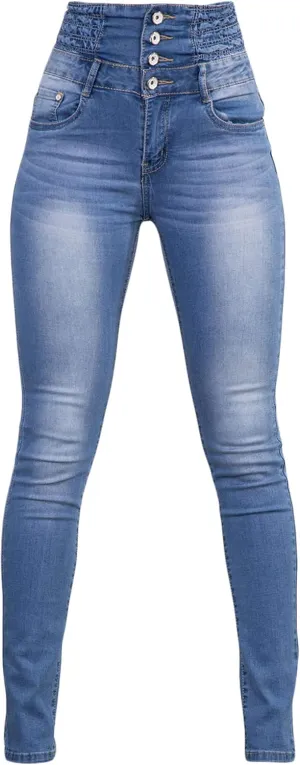 Andongnywell Plus Size Skinny High Waisted Jeans Leggings for Women Butt Lift Denim Jeans Jeggings Trousers