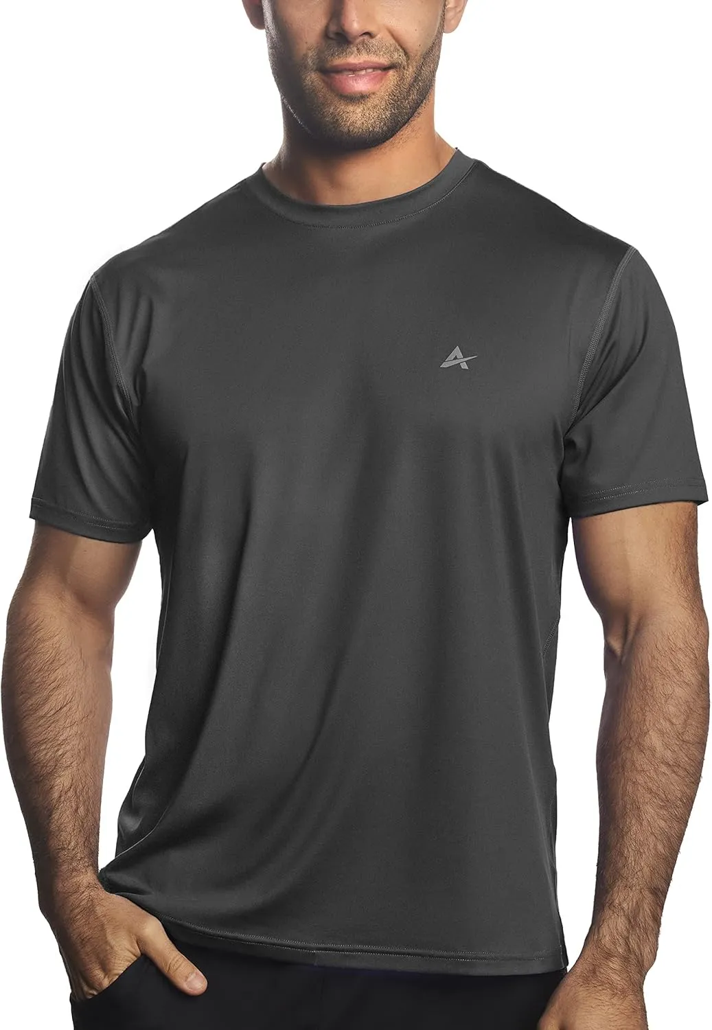 Arctic Cool Men’s Crew Neck Instant Cooling Moisture Wicking Performance UPF 50  Short Sleeve Workout Shirt
