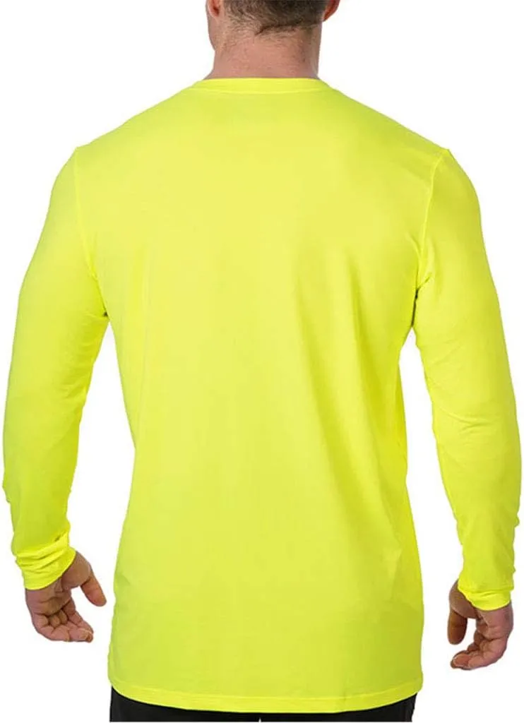 Arctic Cool Men’s Crew Neck Instant Cooling Pocket Workwear Moisture Wicking Performance UPF 50  Long Sleeve Shirt