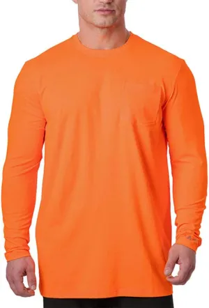 Arctic Cool Men’s Crew Neck Instant Cooling Pocket Workwear Moisture Wicking Performance UPF 50  Long Sleeve Shirt