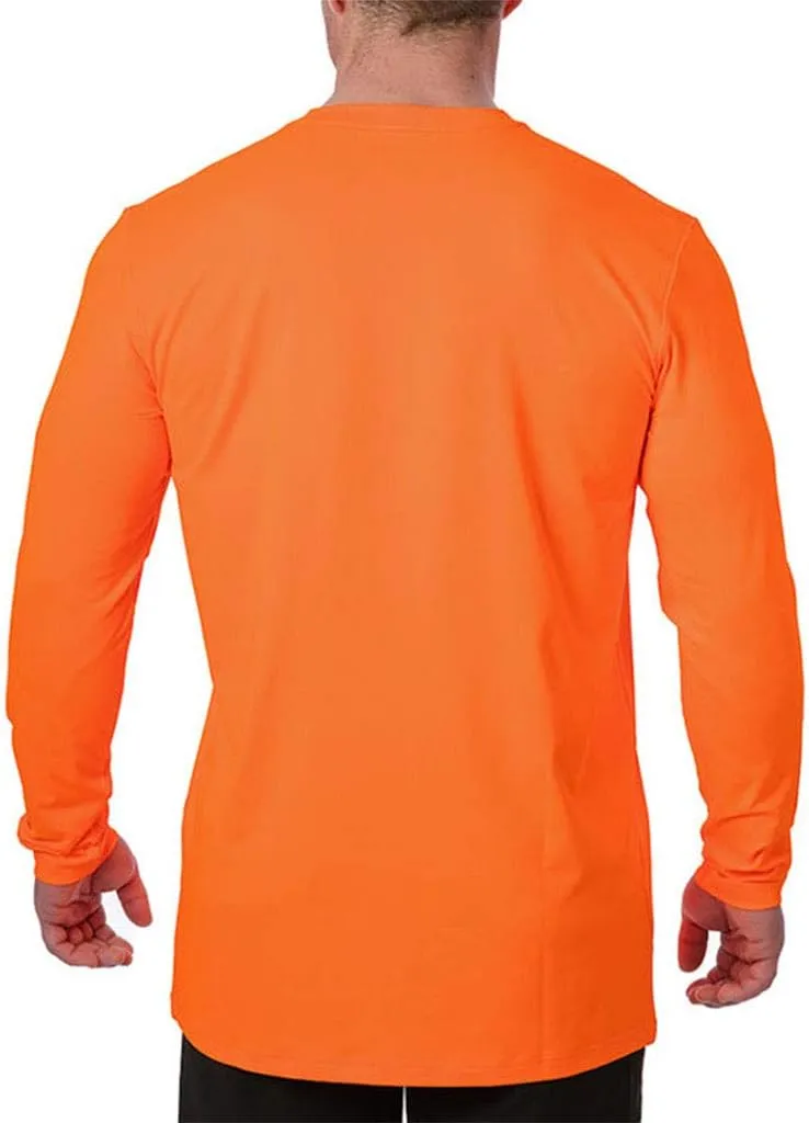 Arctic Cool Men’s Crew Neck Instant Cooling Pocket Workwear Moisture Wicking Performance UPF 50  Long Sleeve Shirt