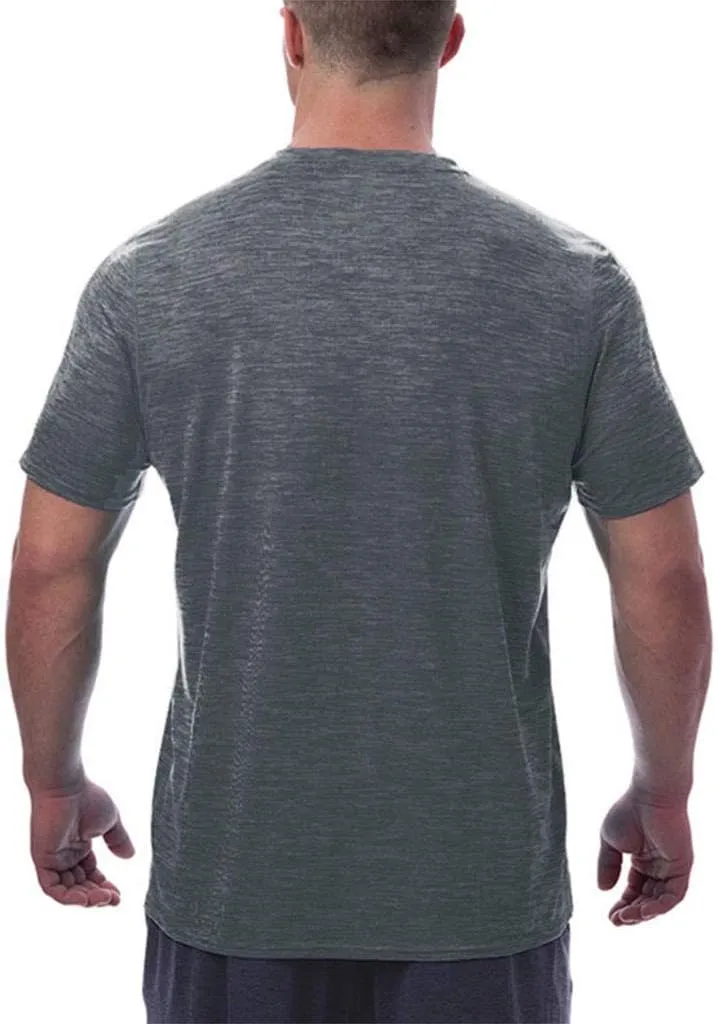 Arctic Cool Men’s V-Neck Instant Cooling Moisture Wicking Performance UPF 50  Short Sleeve Workout Shirt