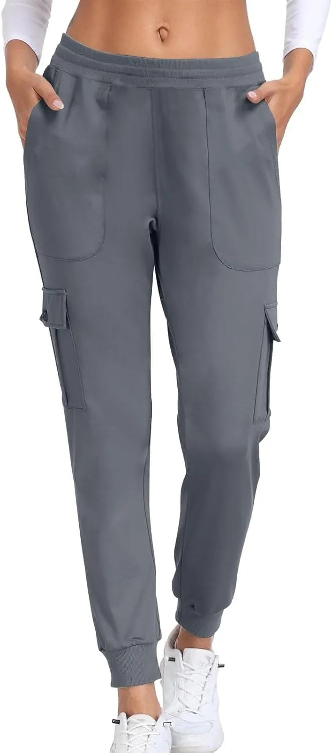 Athletic Pants Women Lightweight Hiking Cargo Pants Quick Dry Casual Trousers Soft Joggers Elastic Waist Sweatpants