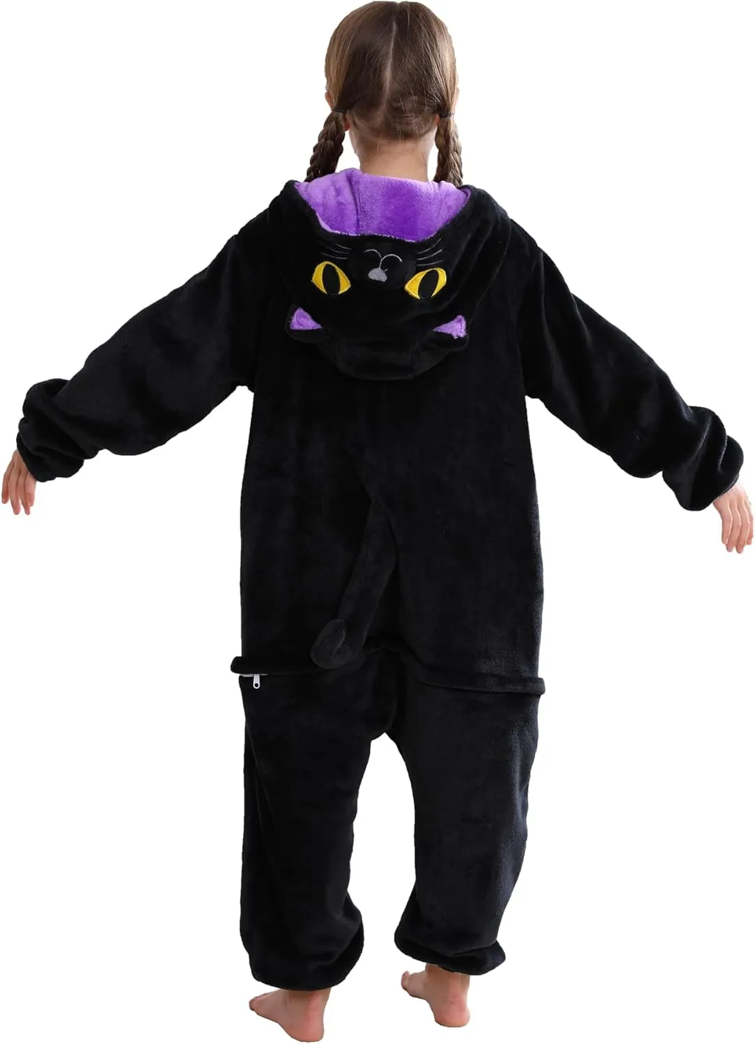 ATOZ Unisex Children Animal Cat Onesie, Halloween Costume Pajamas Christmas Cosplay Sleepwear For Boys Girls
