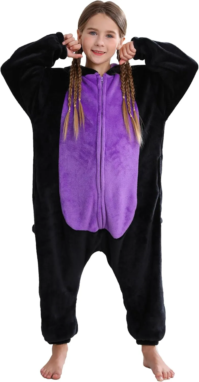 ATOZ Unisex Children Animal Cat Onesie, Halloween Costume Pajamas Christmas Cosplay Sleepwear For Boys Girls