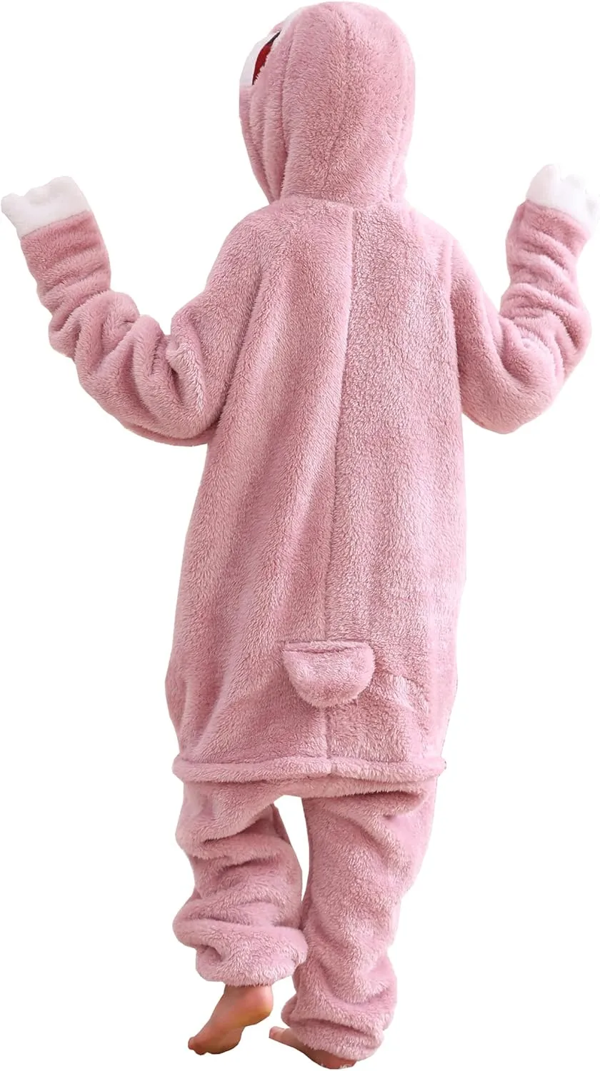 ATOZ Unisex Children Animal Pink Sloth Onesie, Halloween Costume Pajamas Christmas Cosplay Sleepwear For Boys Girls