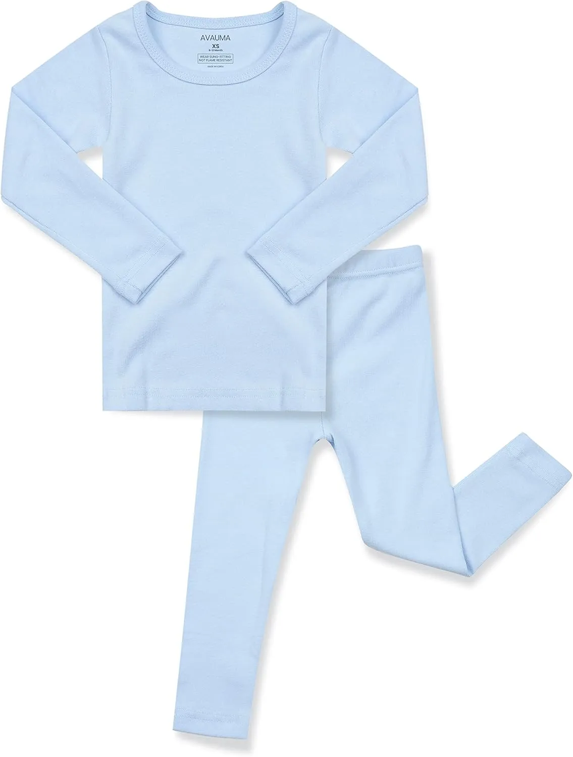 AVAUMA Baby Boys Girls Pajama Set Kids Toddler Snug fit Basic Cotton Sleepwear pjs for Daily