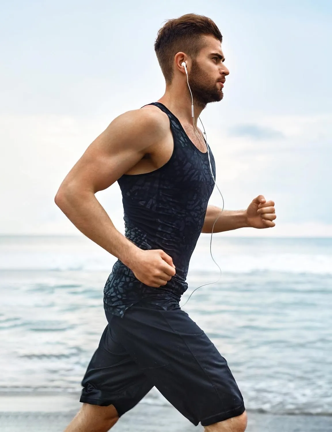 baleaf Men's Athletic Running Shorts 9" Quick Dry Workout Gym Shorts Lightweight Mesh 2 in 1 Shorts with Zipper Pockets