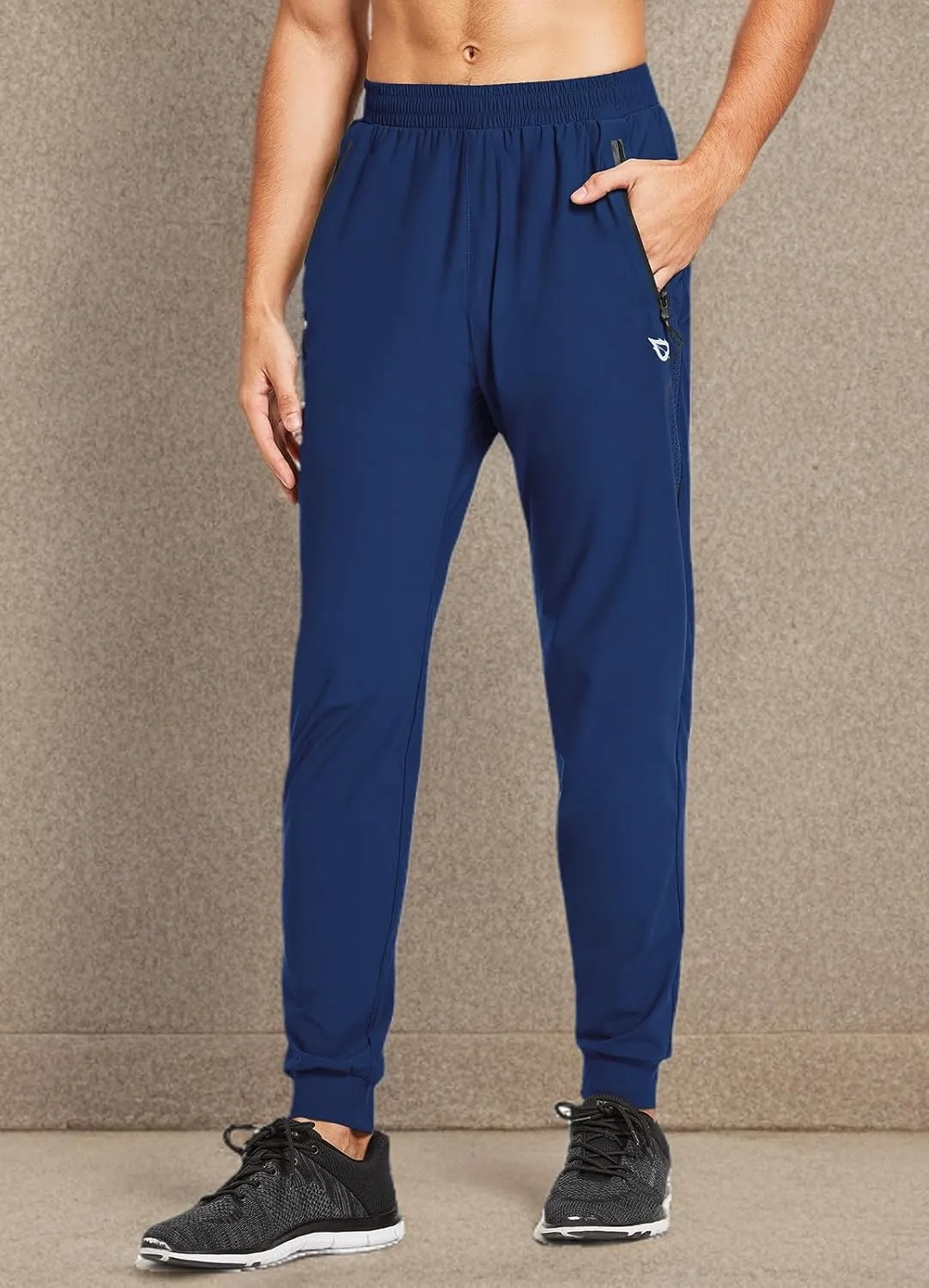 baleaf Men's Joggers Pants Athletic Workout Track Running Gym Lightweight Quick Dry Tapered Jogger Zipper Pockets