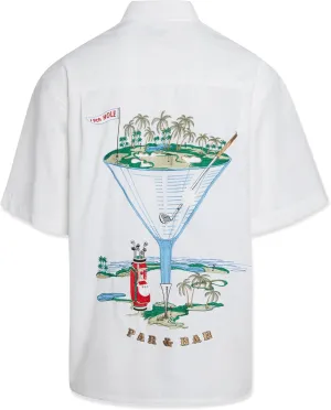 Bamboo Cay Men's Short Sleeve Par and Bar Casual Embroidered Woven Shirt