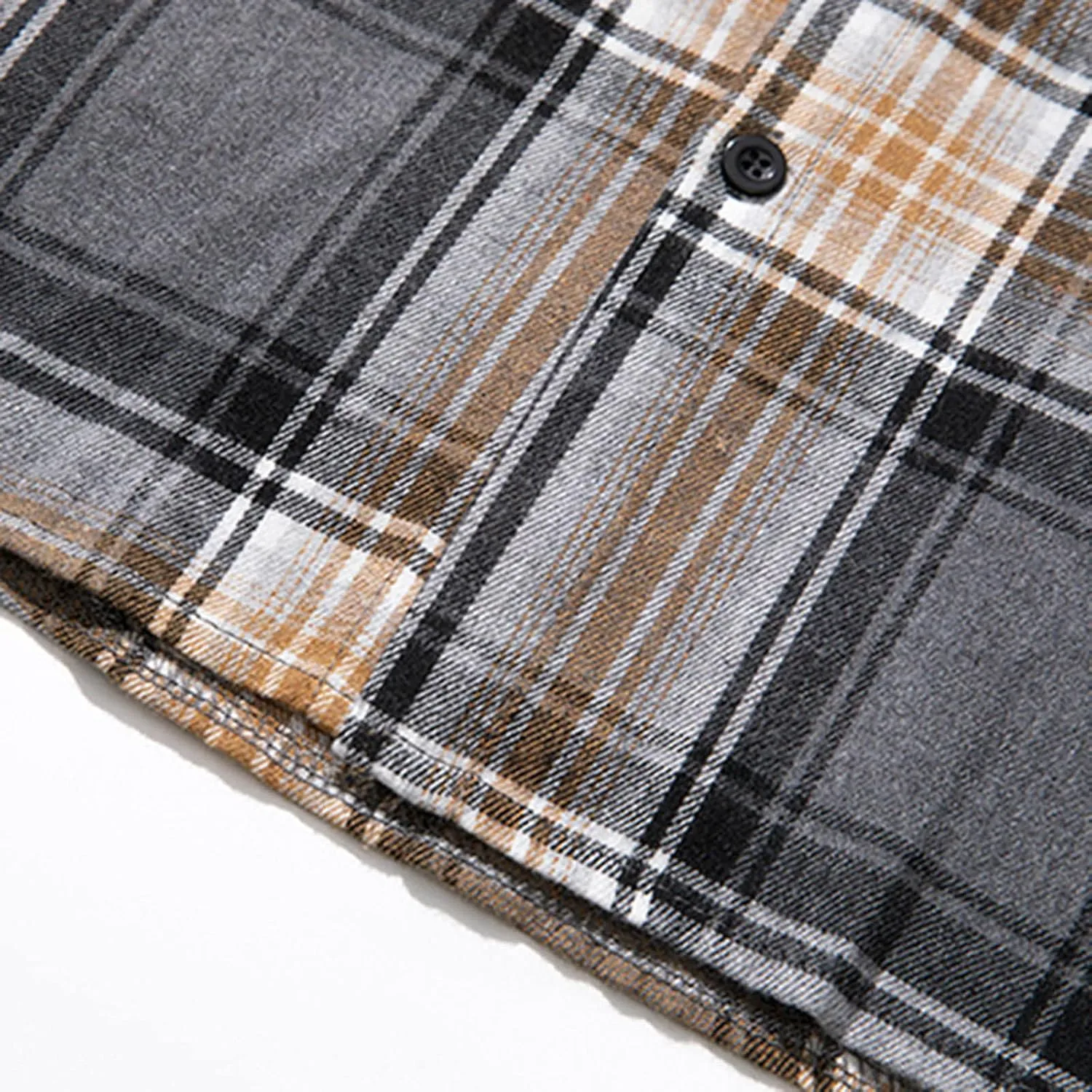 Burband Mens Flannel Hoodies Shirts Long Sleeve Button Down Plaid Jackets Casual Lightweight Checkered Sweatshirt with Hood