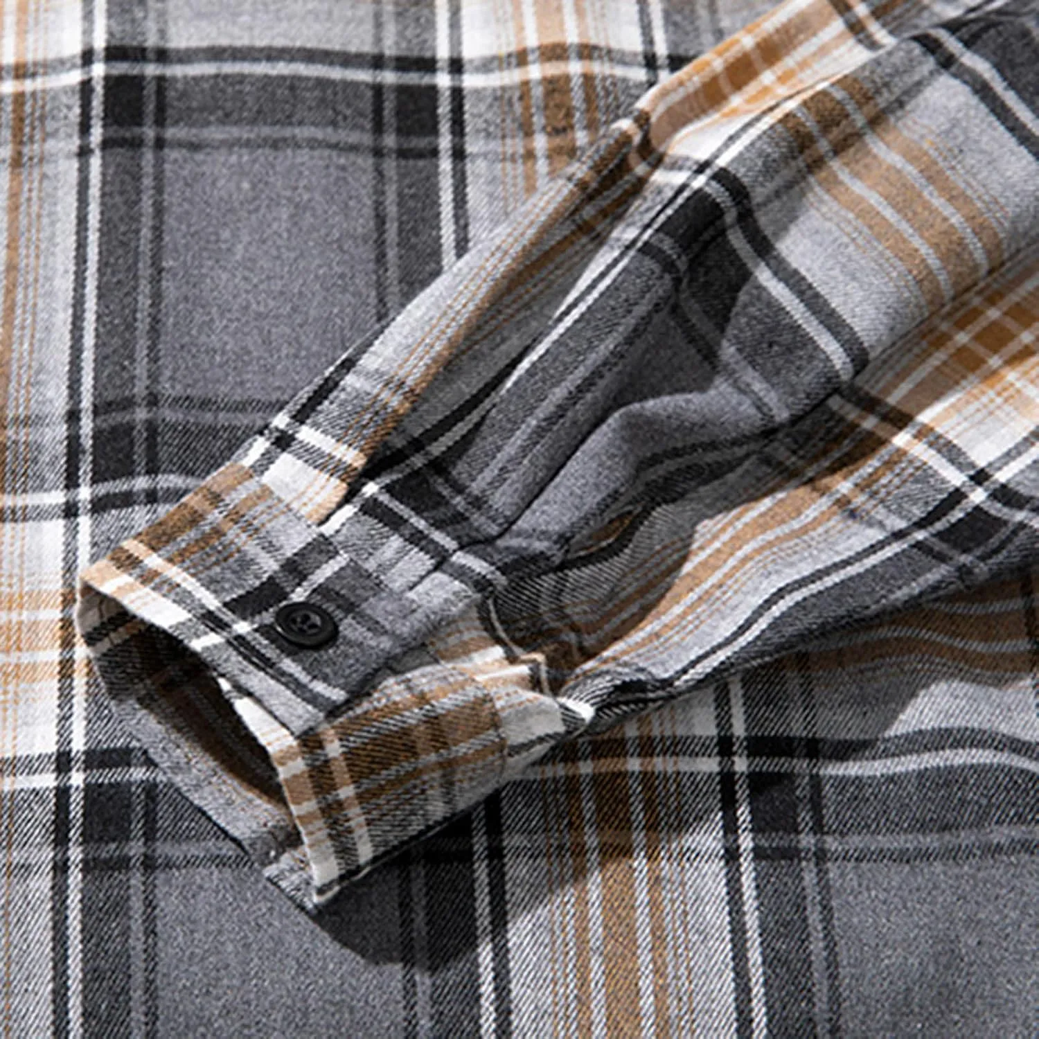 Burband Mens Flannel Hoodies Shirts Long Sleeve Button Down Plaid Jackets Casual Lightweight Checkered Sweatshirt with Hood