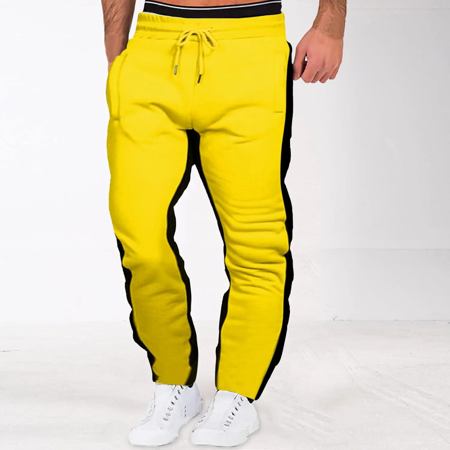 Cargo Pants for Men Big and Tall Performance Open Bottom Workout Quick Dry Pants for Athletic Jogging Training Casual