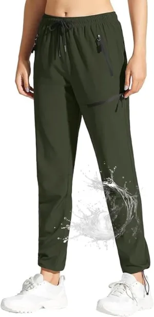 Cargo Pants Womens Hiking Quick Dry Joggers Lightweight Water Resistant Waterproof Rain Pants
