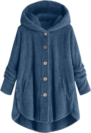 Ceboyel Womens Fuzzy Fleece Jackets Sherpa Winter Coats Cardigan Button Down Teddy Coat Hoodie Trendy Warm Loungewear 2023