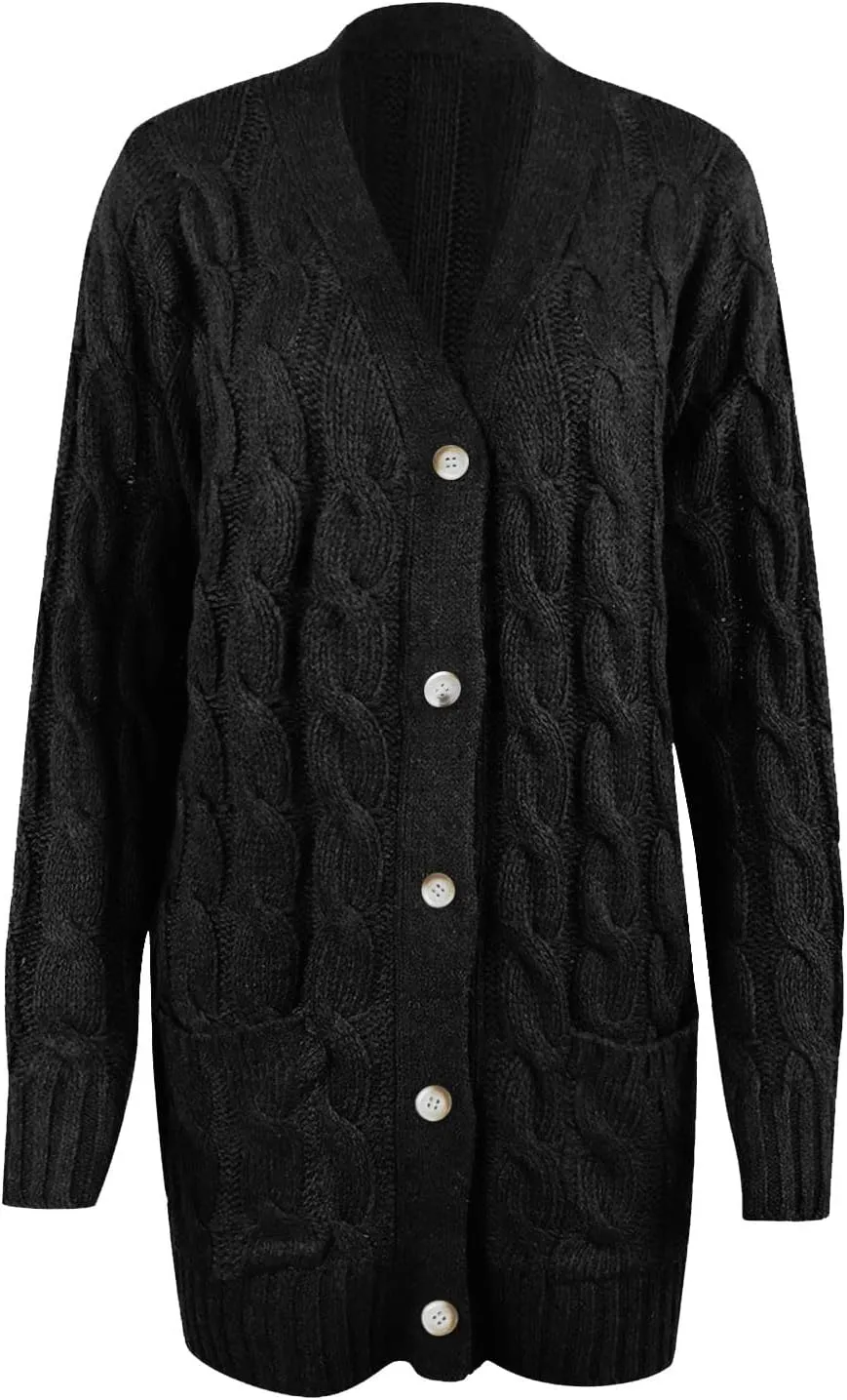ChicCrate Women's Soft Knit Cardigan Sweater 2025 Fall Winter Trendy Clothes Long Sleeve Loose Outerwear Coats