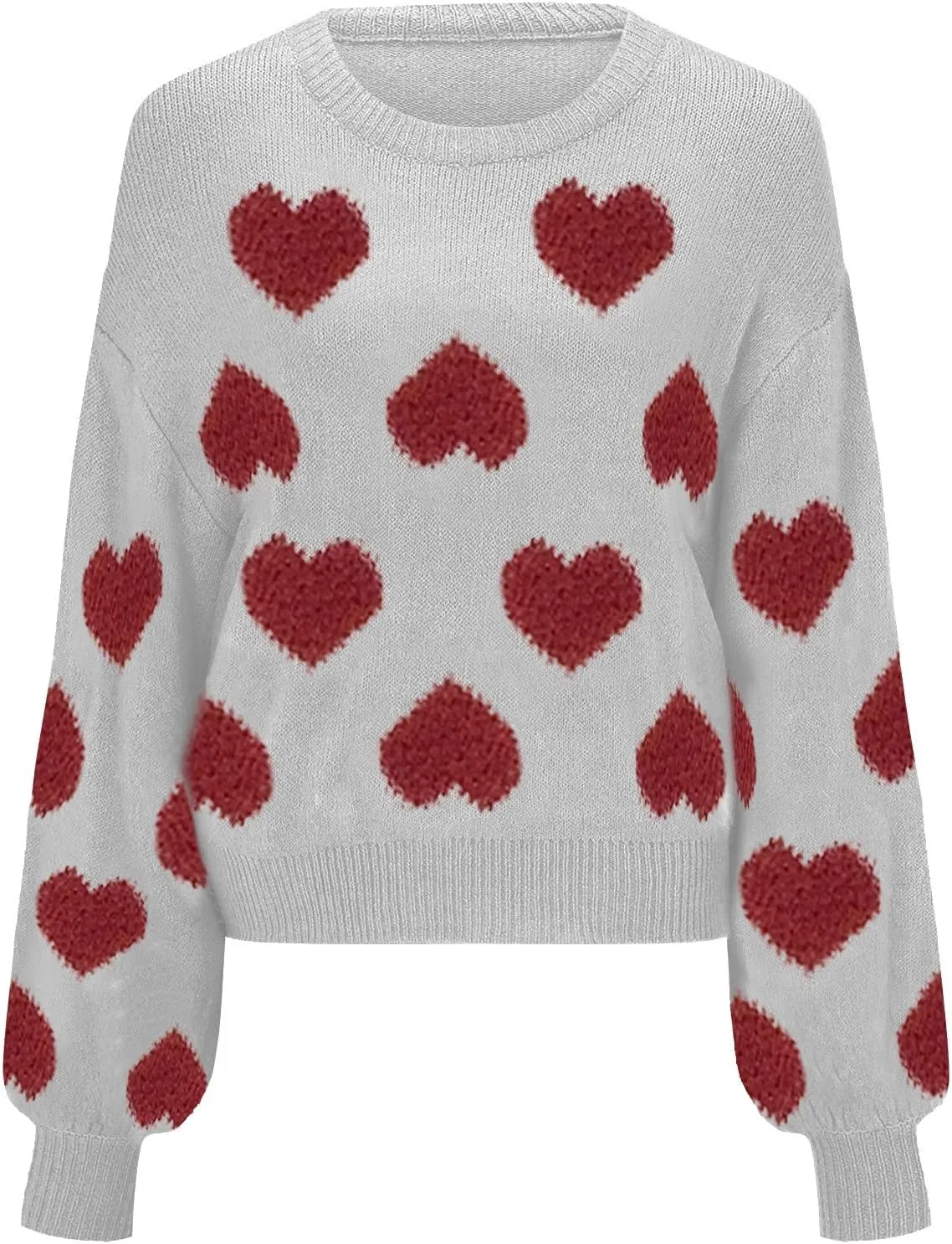 Christmas Sweater for Women Cute Merry Xmas Santa Holiday Pullover Crewneck Knit Sweatshirts Tops