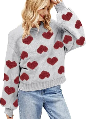 Christmas Sweater for Women Cute Merry Xmas Santa Holiday Pullover Crewneck Knit Sweatshirts Tops