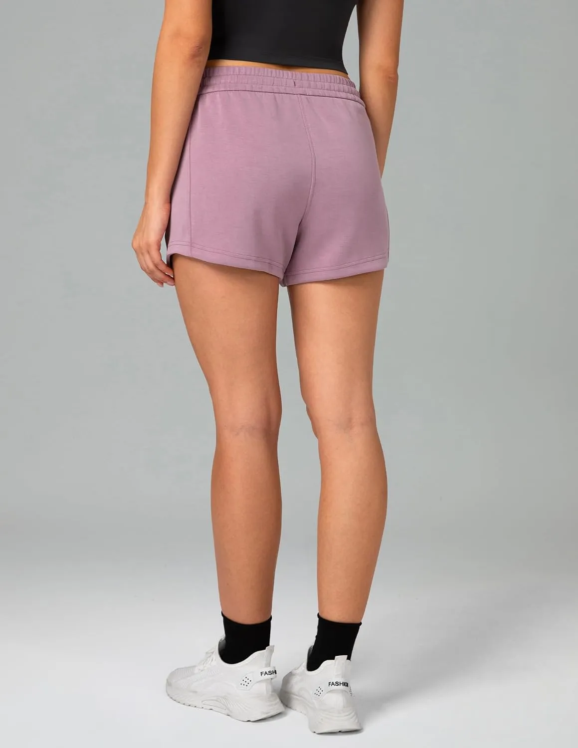Colorfulkoala Modal Women's High Waisted Sweat 4'' Shorts with Pockets