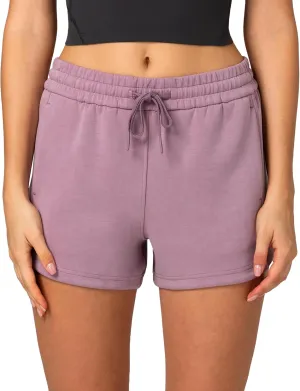 Colorfulkoala Modal Women's High Waisted Sweat 4'' Shorts with Pockets