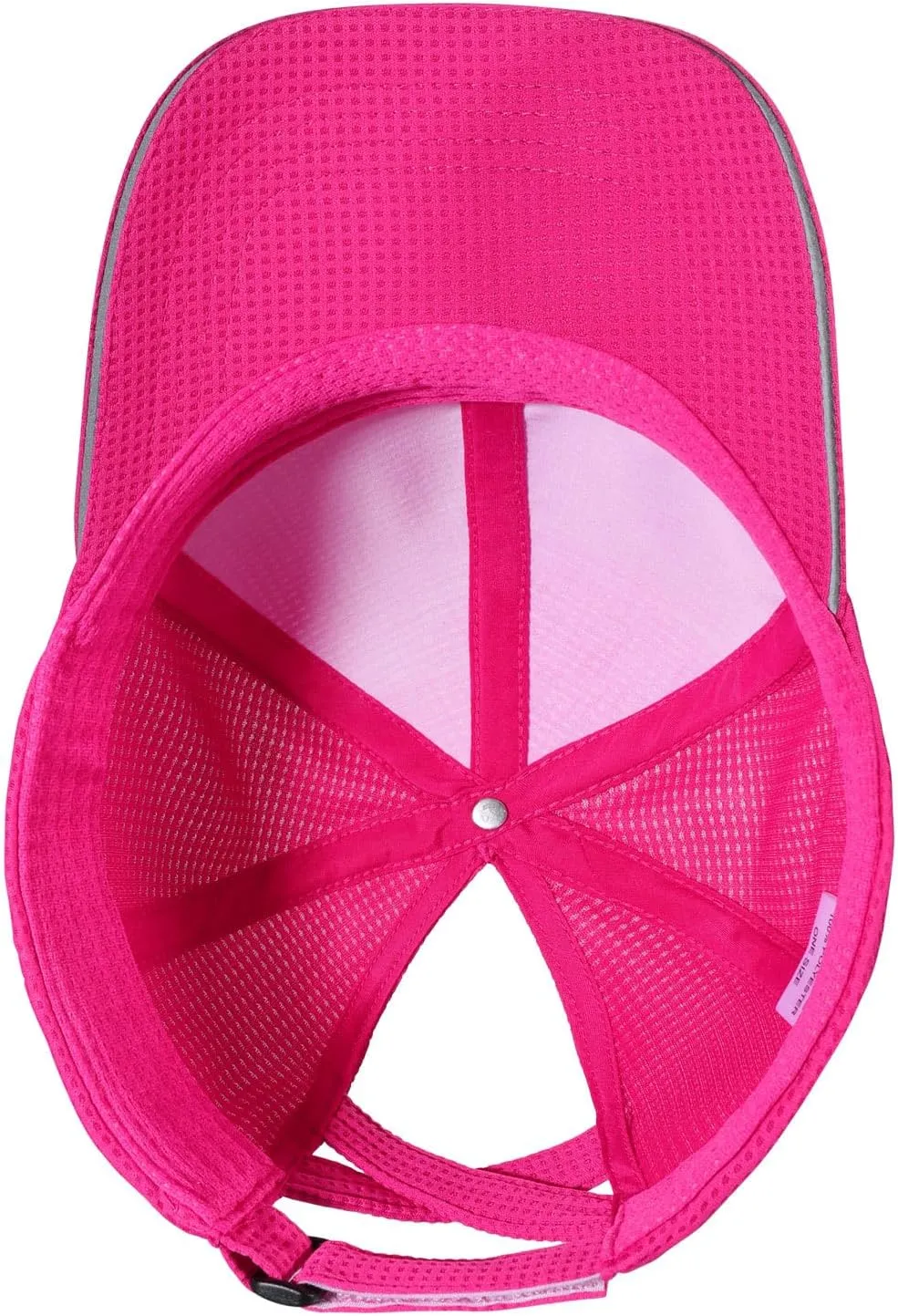 Criss Cross High Ponytail Baseball Cap for Women Lightweight Mesh Running Hat with Reflective Trim, Adjustable Fit for Sports