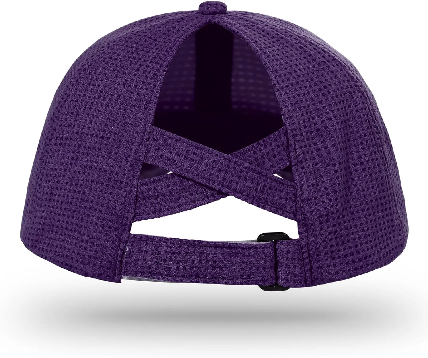Criss Cross High Ponytail Baseball Cap for Women Lightweight Mesh Running Hat with Reflective Trim, Adjustable Fit for Sports