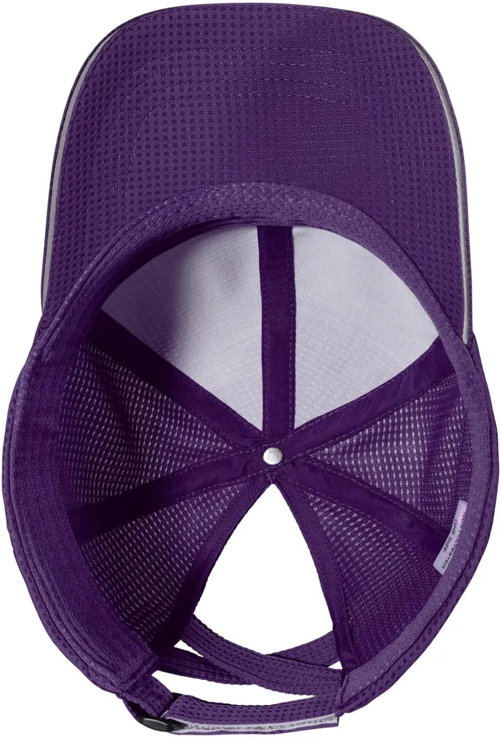 Criss Cross High Ponytail Baseball Cap for Women Lightweight Mesh Running Hat with Reflective Trim, Adjustable Fit for Sports