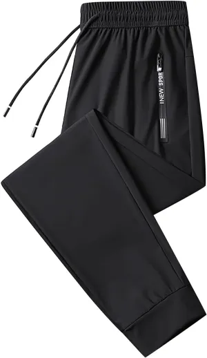 CRNTCEM Mens Quick Dry Hiking Sweatpants Lightweight Straight Running Workout Pants Outdoor Stretch Casual Athletic Joggers