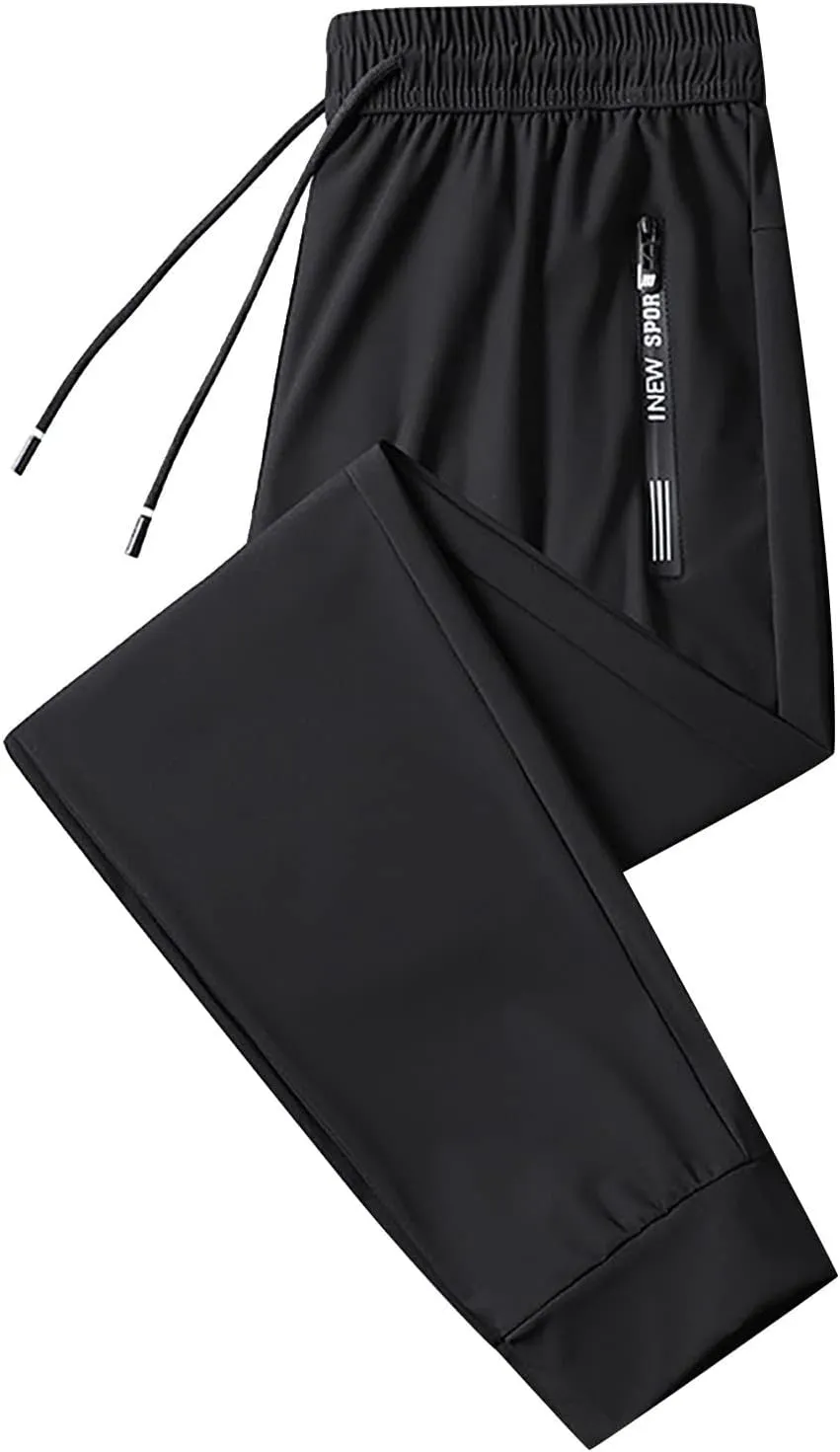 CRNTCEM Mens Quick Dry Hiking Sweatpants Lightweight Straight Running Workout Pants Outdoor Stretch Casual Athletic Joggers