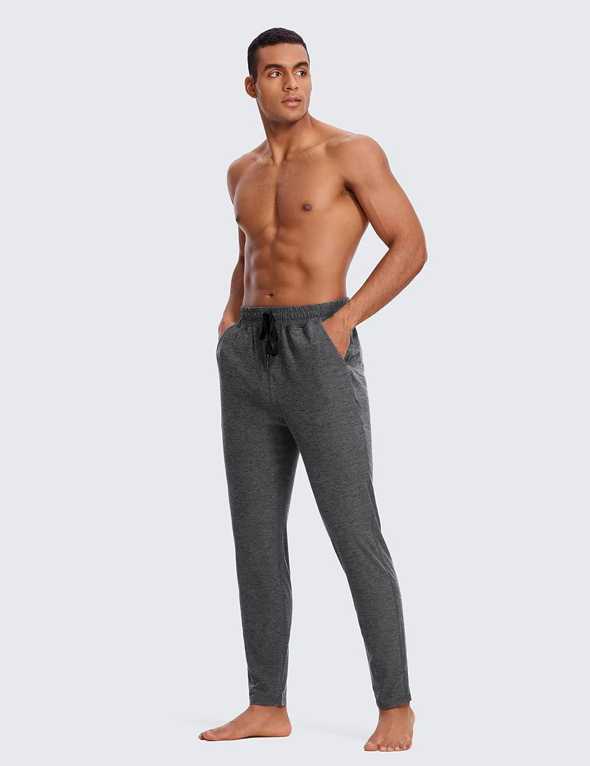 CRZ YOGA Mens Comfy Lounge Pants 30" - Super-Soft Open Bottom Yoga Casual Pajama Pants Athletic Sweatpants with Pockets