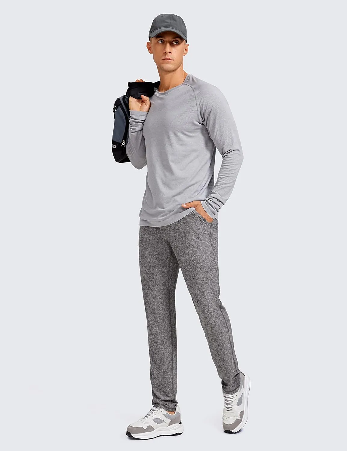 CRZ YOGA Mens Comfy Lounge Pants 30" - Super-Soft Open Bottom Yoga Casual Pajama Pants Athletic Sweatpants with Pockets
