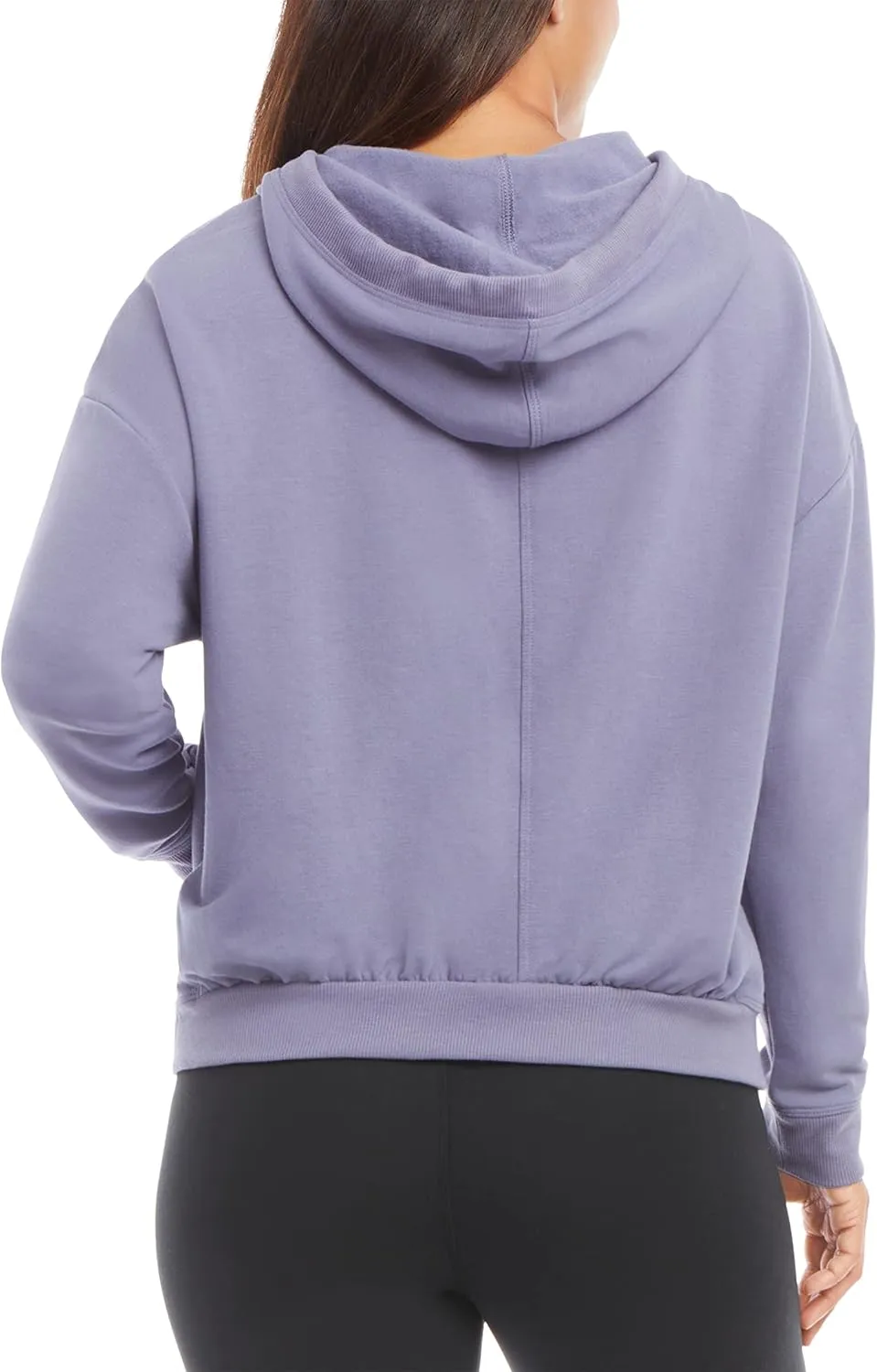 Danskin Women's Zip Front Hoodie with Ruched Back