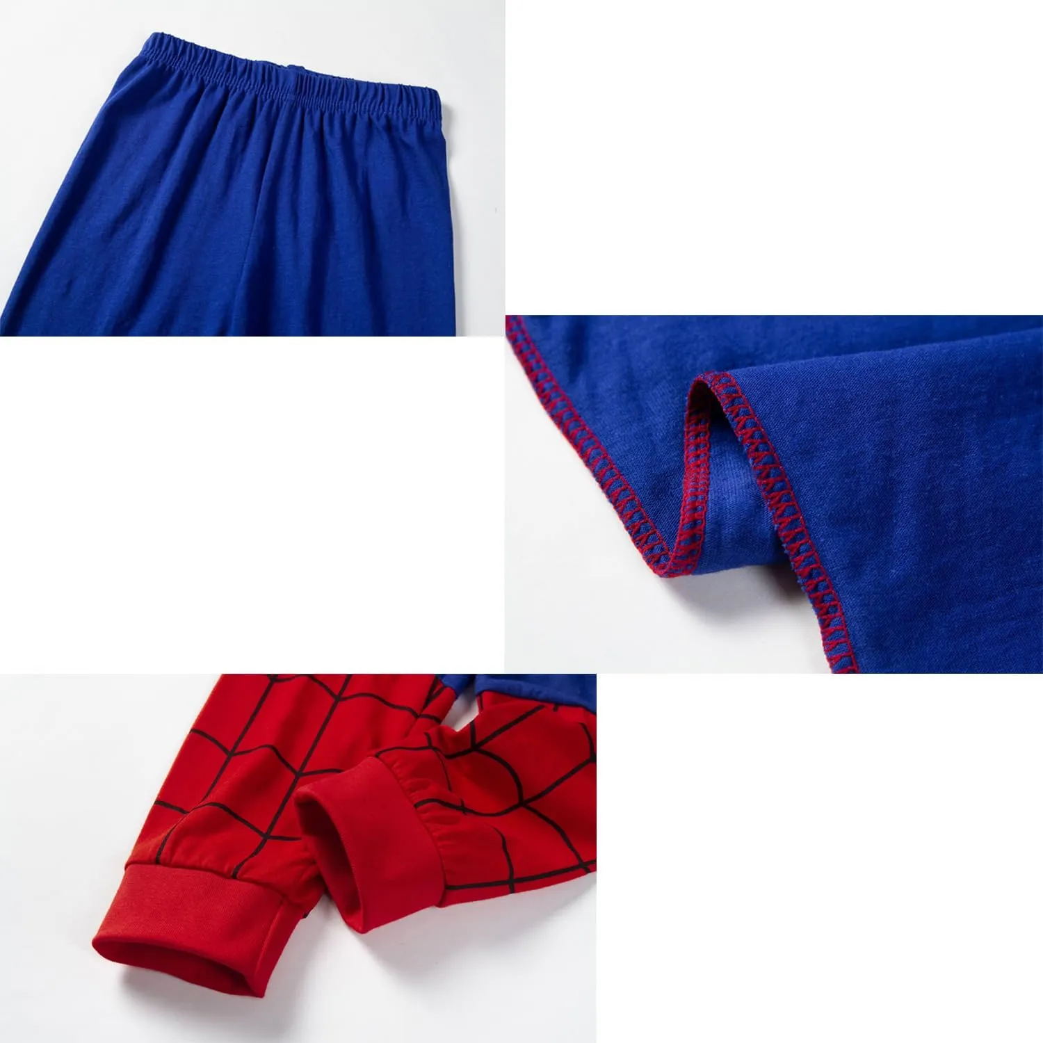 D.O.T Boys Superhero Pajamas 2 Piece Toddler Kids Long Sleeve Top and Pants Snug Fit Pjs Sets Cotton Sleepwear 2-7T