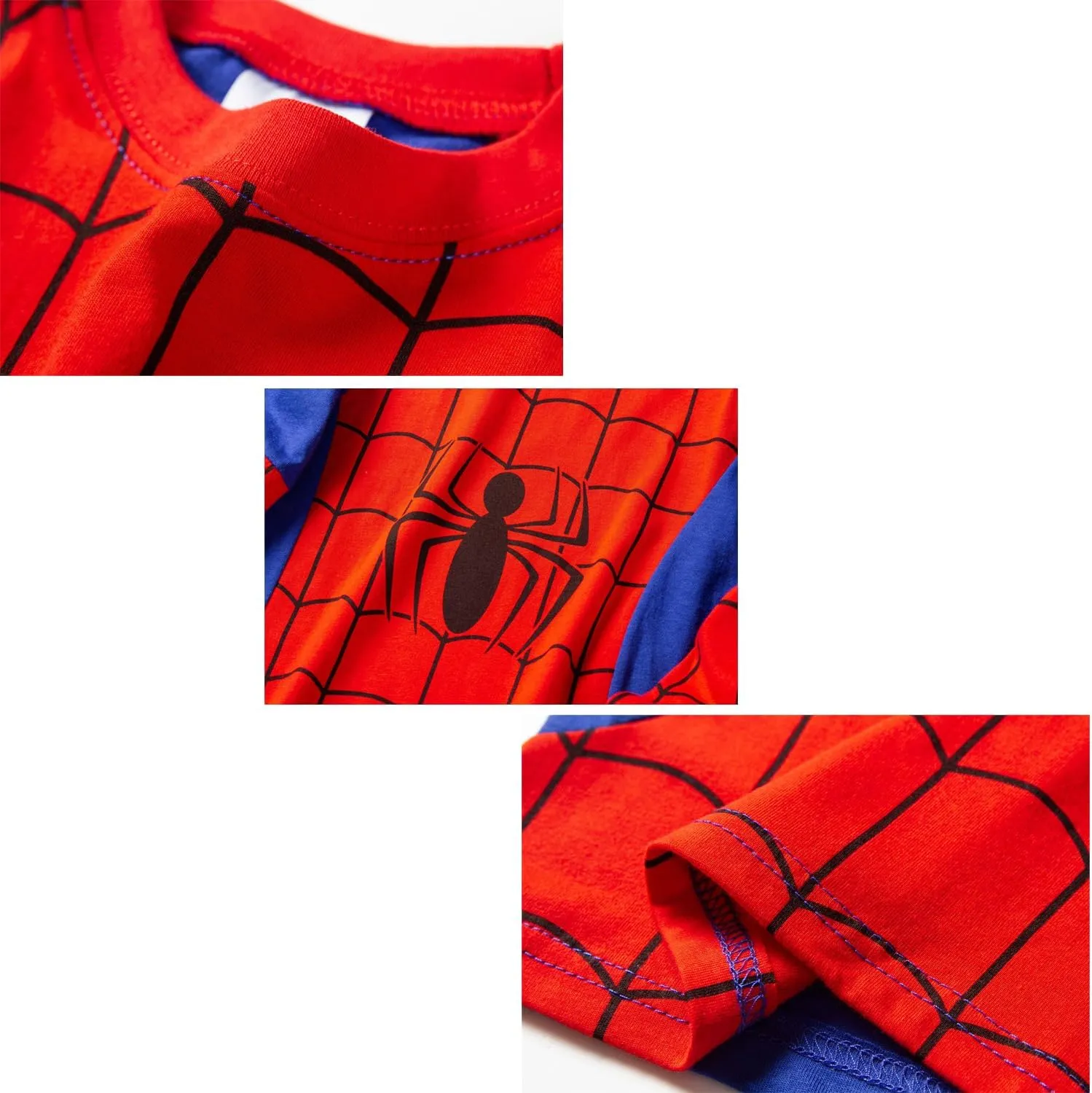 D.O.T Boys Superhero Pajamas 2 Piece Toddler Kids Long Sleeve Top and Pants Snug Fit Pjs Sets Cotton Sleepwear 2-7T