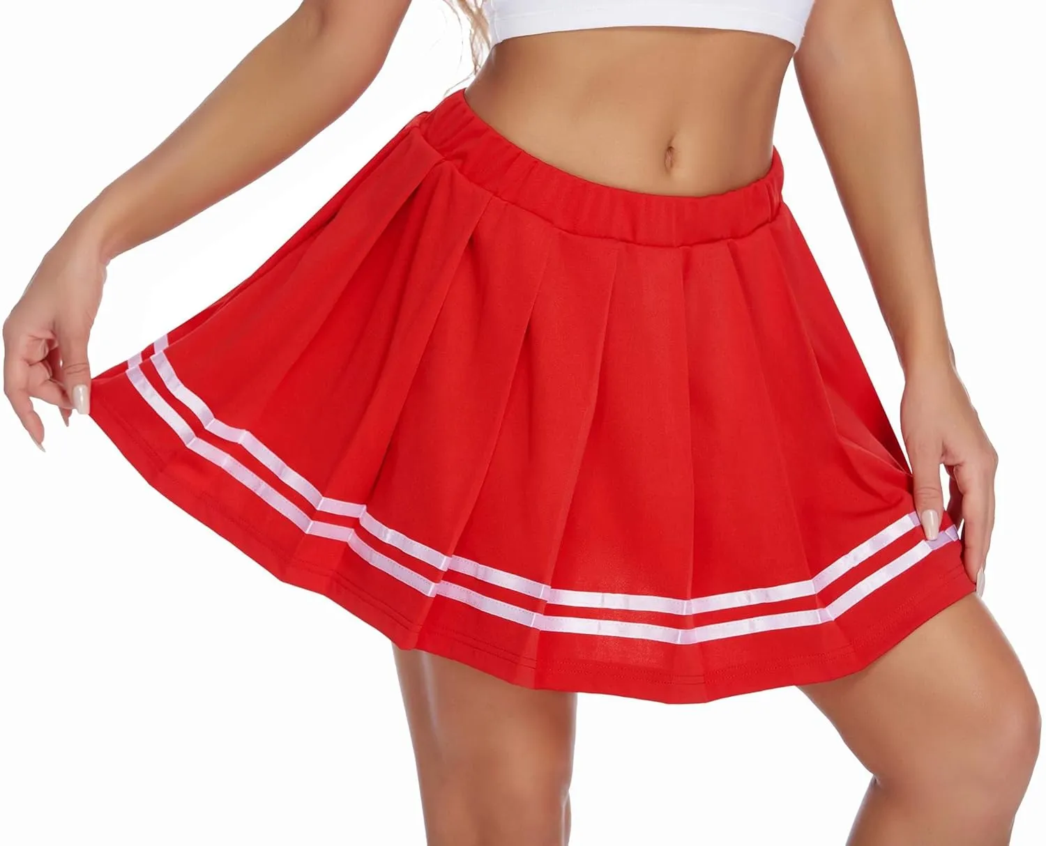 ELESOL Womens Pleated Skirt School Uniform Skirt Mini Skirt Pleated Cheer Skirt Skirts