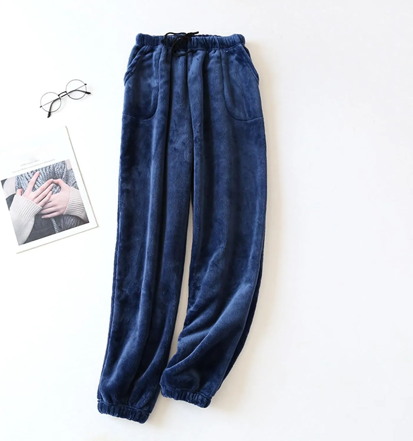 Fall Fashion for Women 2024 Trendy Women's Fleece Pajama Pants Comfy Warm Lounge Long Sleepwear Velvet Home Pants