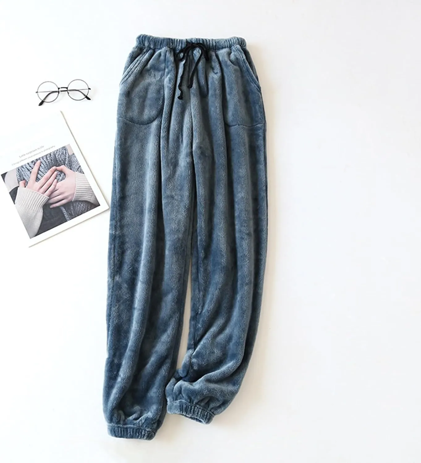 Fall Fashion for Women 2024 Trendy Women's Fleece Pajama Pants Comfy Warm Lounge Long Sleepwear Velvet Home Pants