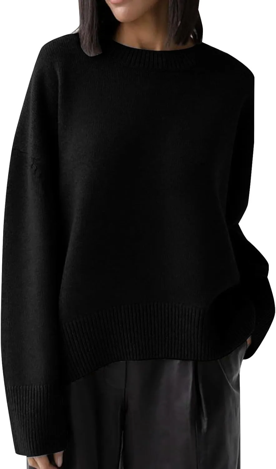 Fall Sweaters for Women Loose Super Soft Knit Top Womens Striped Pullover Sweater Pullover Long Sweaters