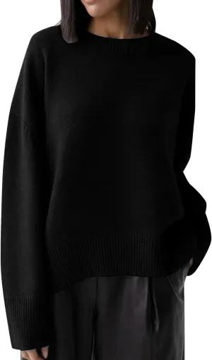 Fall Sweaters for Women Loose Super Soft Knit Top Womens Striped Pullover Sweater Pullover Long Sweaters