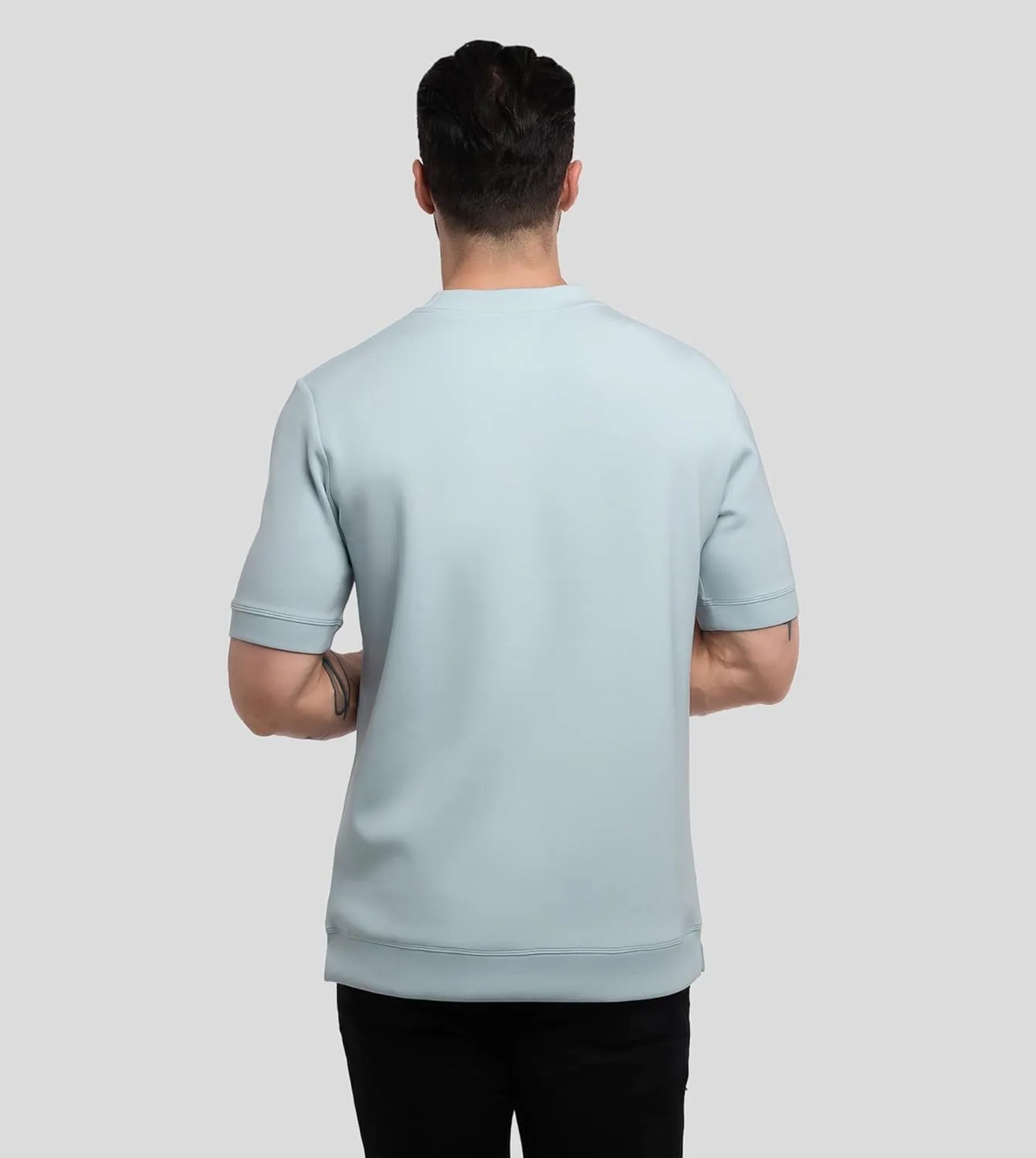 Fioboc Shirts for Men Modal Blend Short Sleeve Tee Slim Fit Solid Top S-4XL