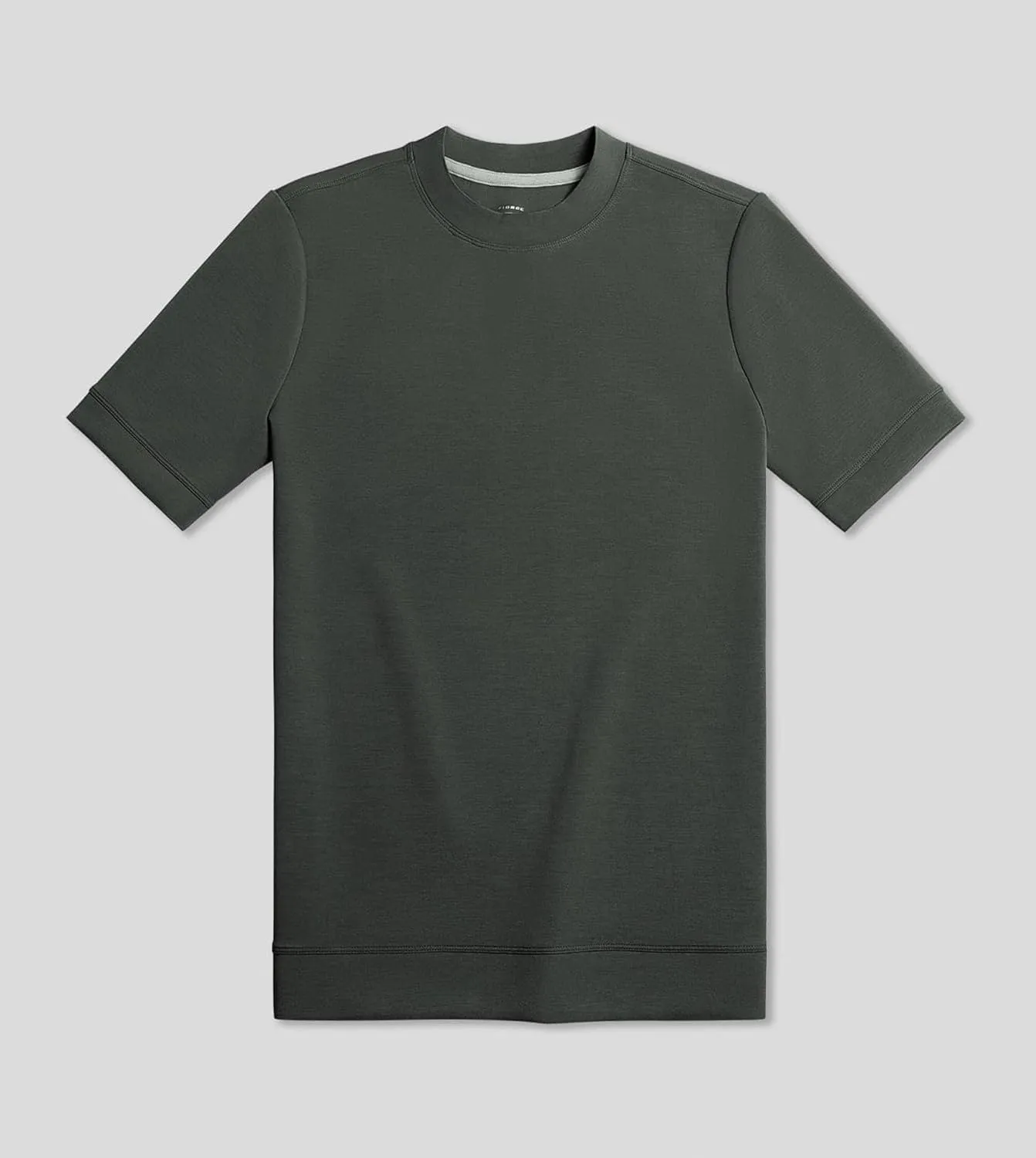 Fioboc Shirts for Men Modal Blend Short Sleeve Tee Slim Fit Solid Top S-4XL