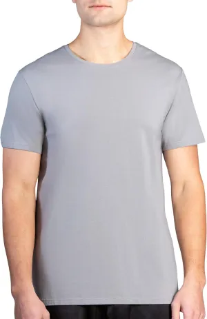 Fishers Finery Men's Classic Crew Neck Comfort Soft Keep Tucked Undershirt - Breathable Cotton Modal Blend T-Shirt
