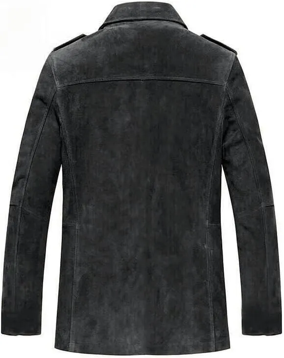 FMCHICO Mens Winter Sherpa Fleece Lined Jacket Coat Faux Suede Casual Long Sleeve Outdoor Warm Jacket