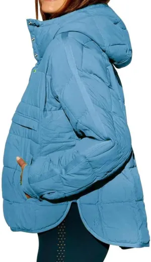 FMCHICO Women's Pullover Puffer Jacket Packable Hooded Oversize Winter Coat Tops
